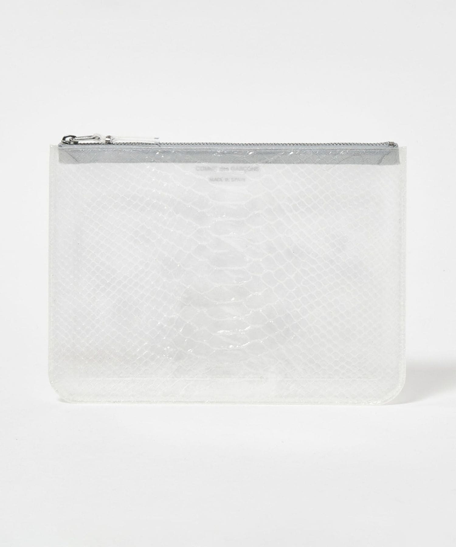 COMME des GARCONS Wallet＞SNAKE TRANSPARENT ZIP POUCH LARGE/ポーチ