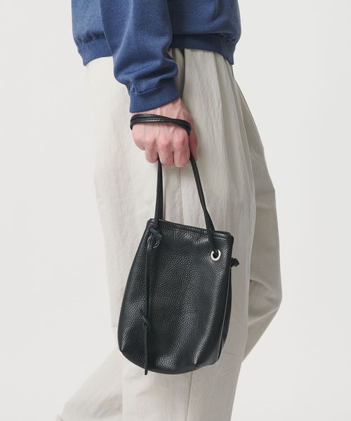 LA UNIQA/＜LA UNIQA＞レザー 巾着 バッグ/ハンドバッグ / クラッチバッグ