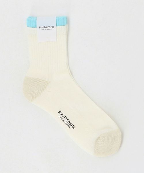 BEAUTY&YOUTH/レイヤード リブ パイル クウォータ― ソックス/ソックス / 靴下