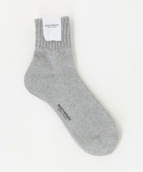 BEAUTY&YOUTH/ダブル リブ パイル クウォーター ソックス/ソックス / 靴下