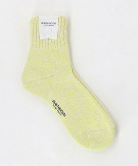 BEAUTY&YOUTH/ダブル リブ パイル クウォーター ソックス/ソックス / 靴下