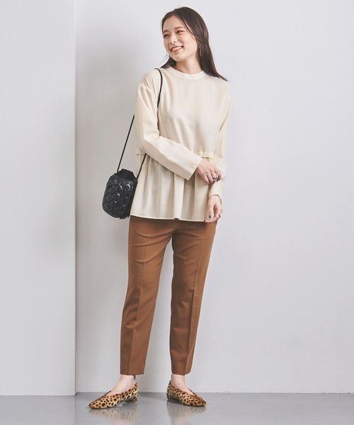UNITED ARROWS> W/P ペプラム ハイネック ブラウス B