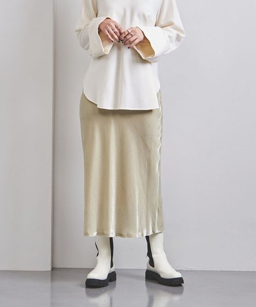 UNITED ARROWS> ベルベット マーメイド スカート W