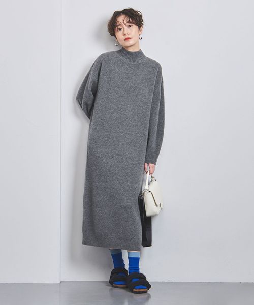 WEB限定】W/CA ハイネック ニットワンピース 