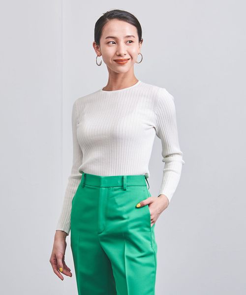 United Arrows C Si リブ クルーネック ニット B