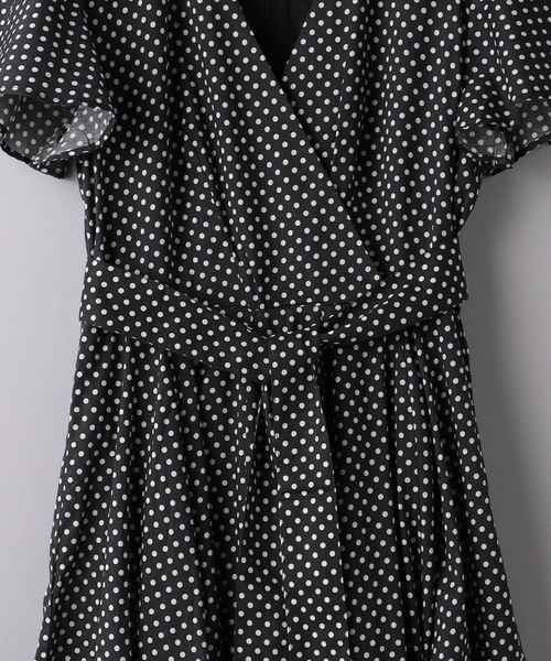 Mademoiselle dot print short sleeve dress