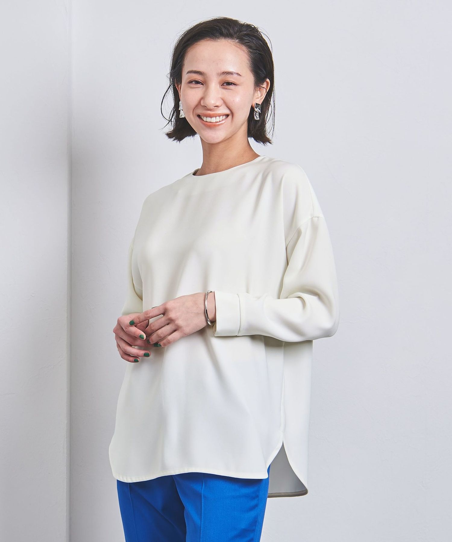 【WEB限定】<UNITED ARROWS>P クルーネック ブラウス W 【WEB限定】<UNITED ARROWS>P クルーネック ブラウス W