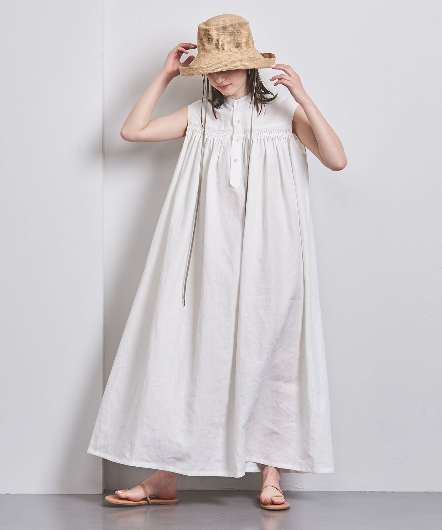 別注 Scye サイ Lin タック ワンピース 別注 Scye サイ Lin タック ワンピース