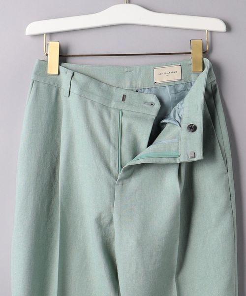 UNITED ARROWS TA/P タック テーパード パンツ B ライム