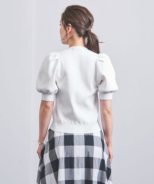 UNITED ARROWS>P パフスリーブ 5分袖 ニット W † 超特価セール 【新品】UNITEDARROWSユナイテッドアローズパフスリーブ5分袖 ニット ニット/セーター