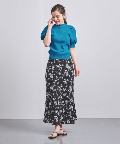 UNITED ARROWS>P パフスリーブ 5分袖 ニット W † 超特価セール 【新品】UNITEDARROWSユナイテッドアローズパフスリーブ5分袖 ニット ニット/セーター