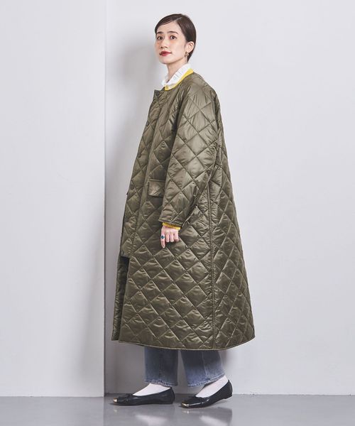 【別注】<Barbour(バブアー)>キルティング ノーカラー コート