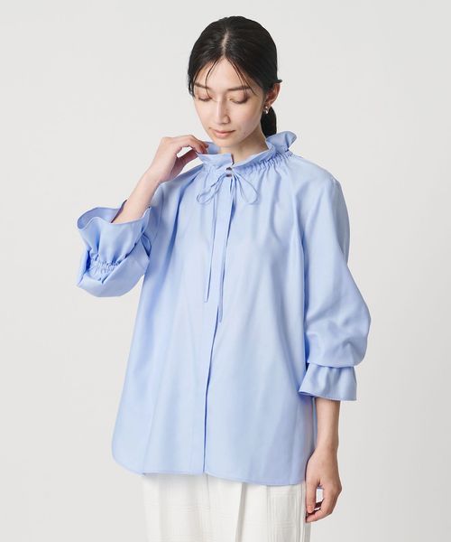 UNITED ARROWS/フリルカラー フレアスリーブ ブラウス/シャツ / ブラウス