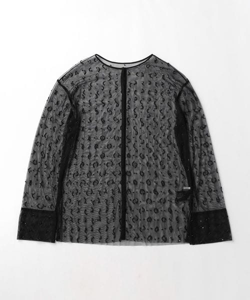 CURRENTAGE/＜CURRENTAGE＞スパンコール ビーズ レースブラウス/シャツ / ブラウス