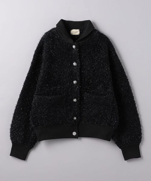 united arrows ツイード ビジュー ニットブルゾン ツイード ビジュー ニットブルゾン