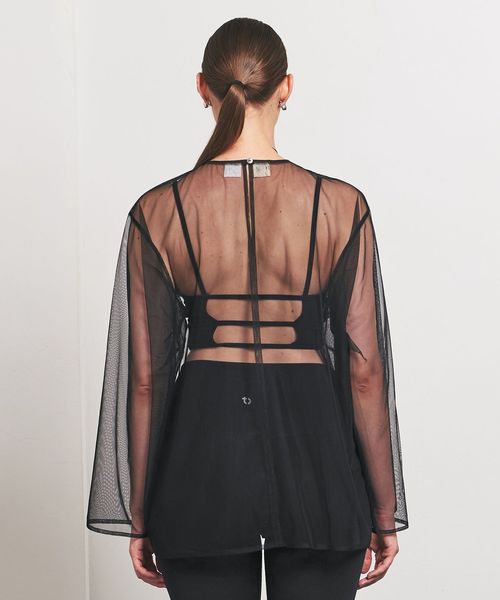 Intuitionチュールプルオーバー　サイズFree Intuition for TO UNITED ARROWS＞チュール プルオーバー