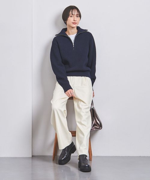 UNITED ARROWS - united arrows スキッパーニット ネイビー MEIAS＞ ケーブル スキッパー ニット