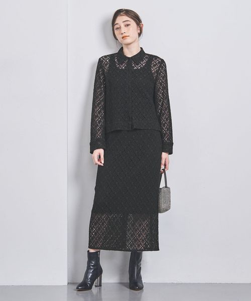 コードレース タイトスカート ユナイテッドアローズ　UNITED ARROWS コードレース ロング タイトスカート