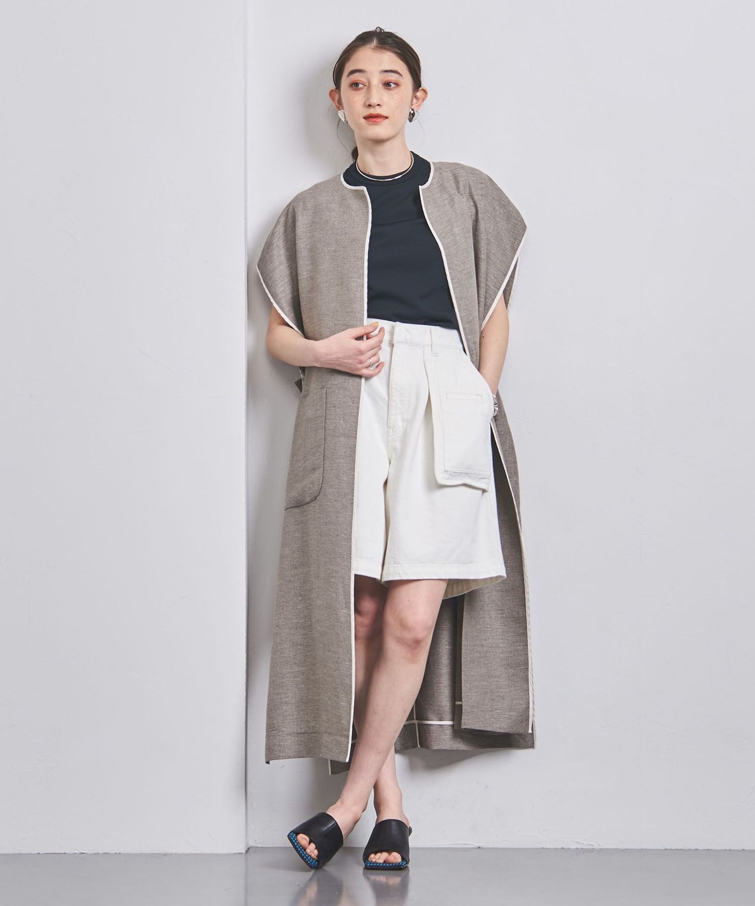 UNITED ARROWS - sacra サクラ　ロングジレ　ベストコート　ユナイテッドアローズ sacra サクラ ロングジレ ベストコート ユナイテッドアローズ