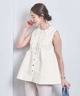 P ミニフリル ニットベスト 