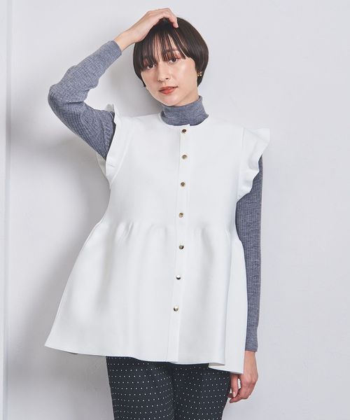 人気★ユナイテッドアローズ　ペプラム　トップス　フリル　銀ボタン　ブラック 渡沼（watanuma）のスタッフボイス｜ユナイテッドアローズ公式