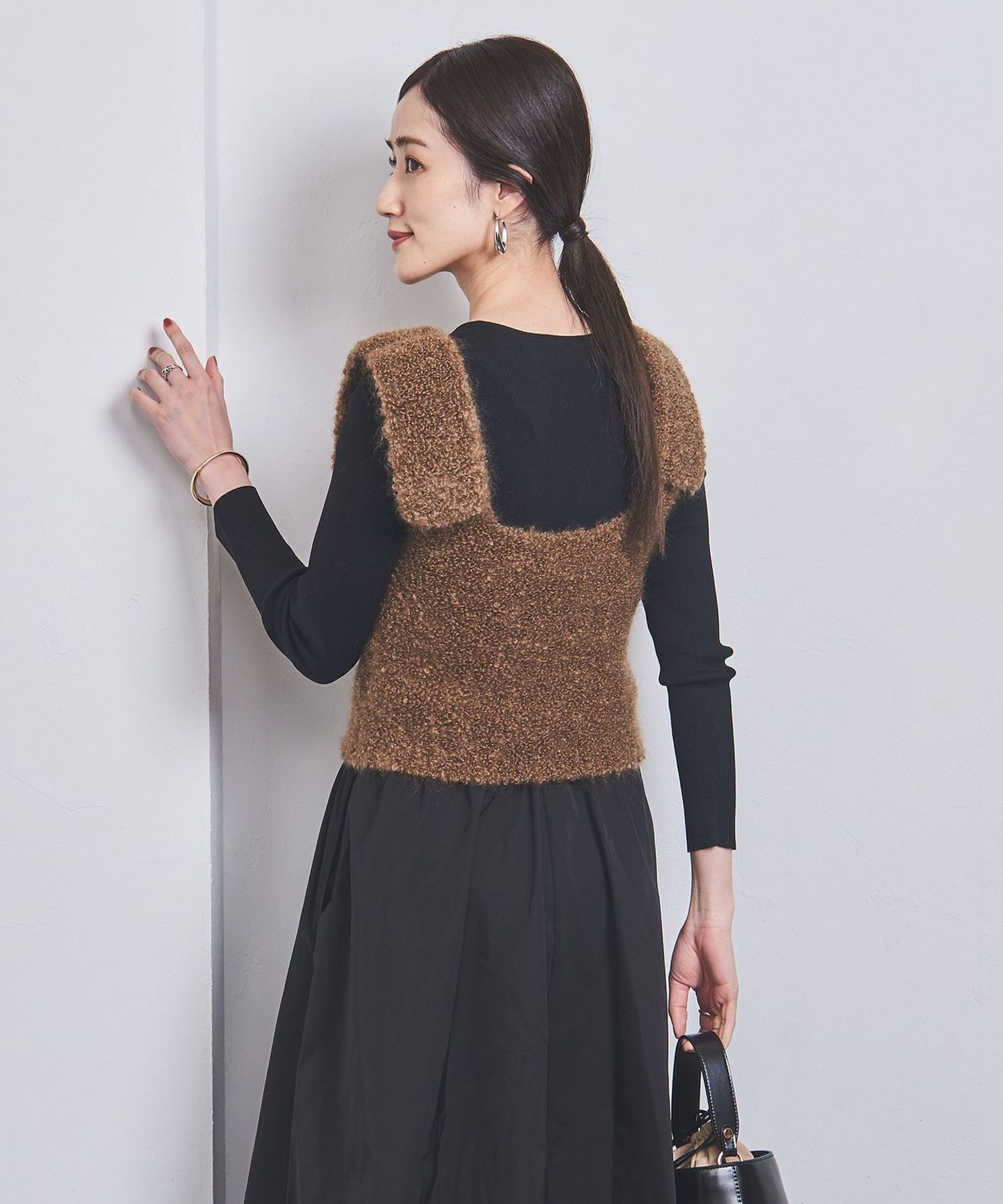 タキマキ着用UNITED ARROWSモヘヤニット キャミソール（BLACK） - 長袖 