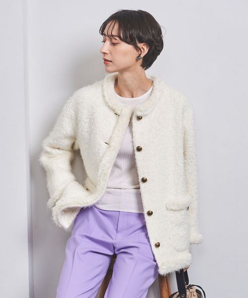 美品✨UNITED ARROWS シャギーツイードジャケット 買取入荷】2023 UNITED ARROWS シャギー ツイード ジャケット