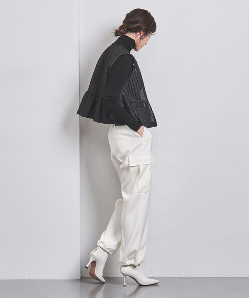 UNITED ARROWS エアリージャカード ベスト ジレ ブラック UNITED ARROWS LTD. OUTLET｜エアリージャカード ベスト
