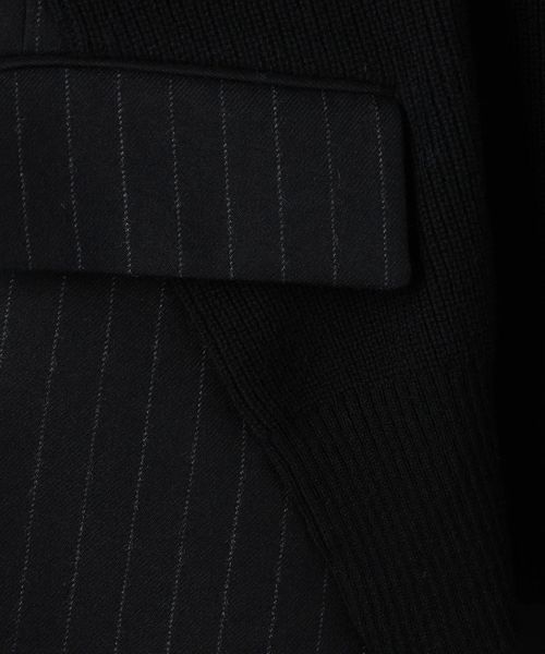sacai＞スーツ コンビ ニット プルオーバー