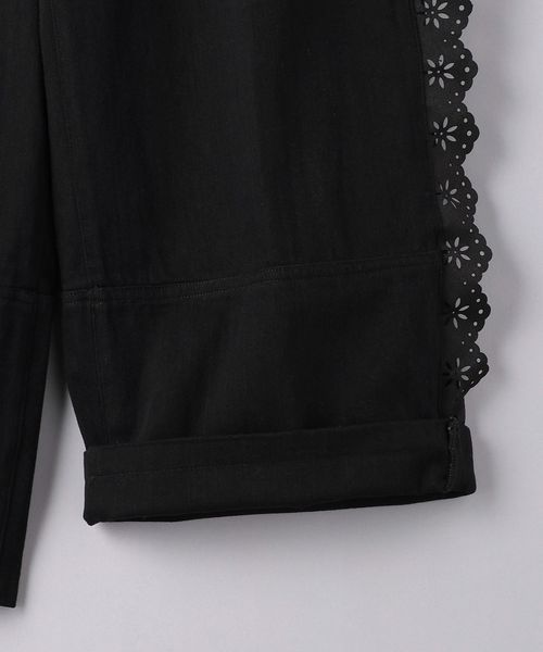 MUVEIL＞サイドレース デニムパンツ