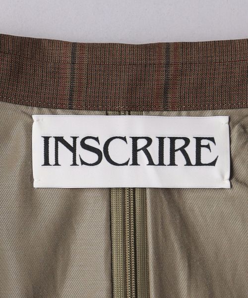 INSCRIRE＞チェック バックジップ ジャケット
