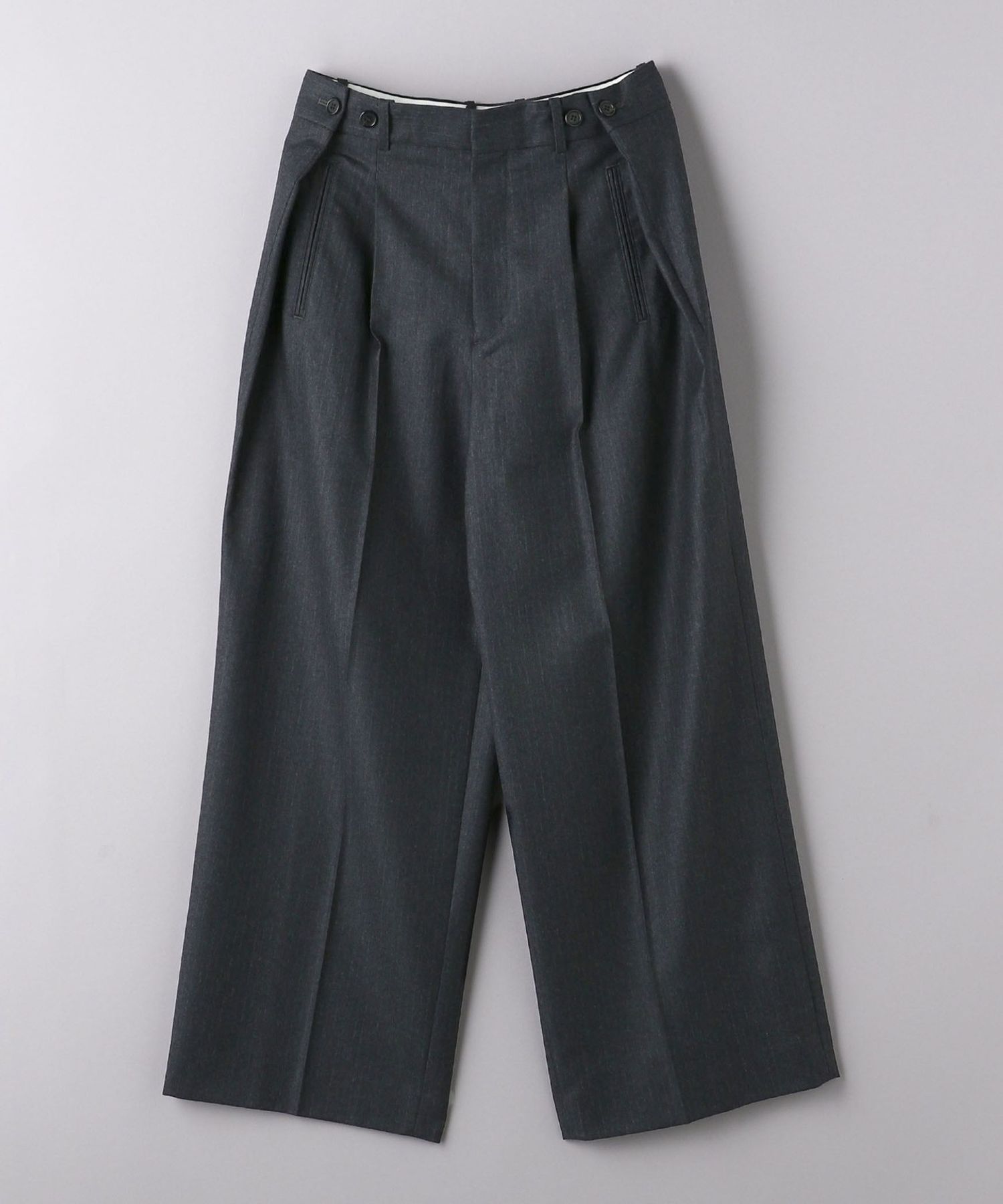 アローズ別注INSCRIREスウェットパンツ　バイカラー ワイドパンツ 黒グレー アローズ別注INSCRIREスウェットパンツ バイカラー ワイドパンツ