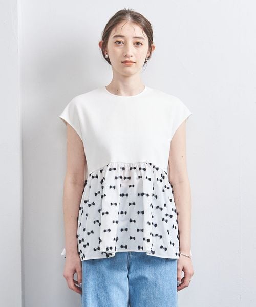 【新品未使用】UNITED ARROWS リボン カットジャカード ブラウス 1500024F0665_l1_a039.jpg