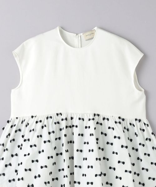 UNITED ARROWSリボン カットジャガード コンビ ブラウス UNITED ARROWS（ユナイテッドアローズ）の「リボン カットジャ