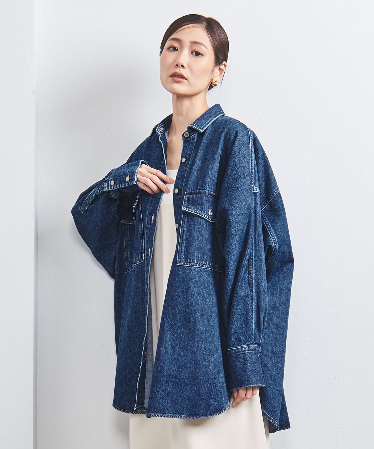 SACRA＞デニム ビッグシャツ