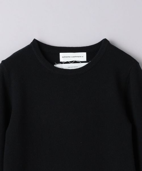UNITED ARROWS - enof コットンカシミアニット　黒 extreme cashmere＞ BODY プルオーバーニット