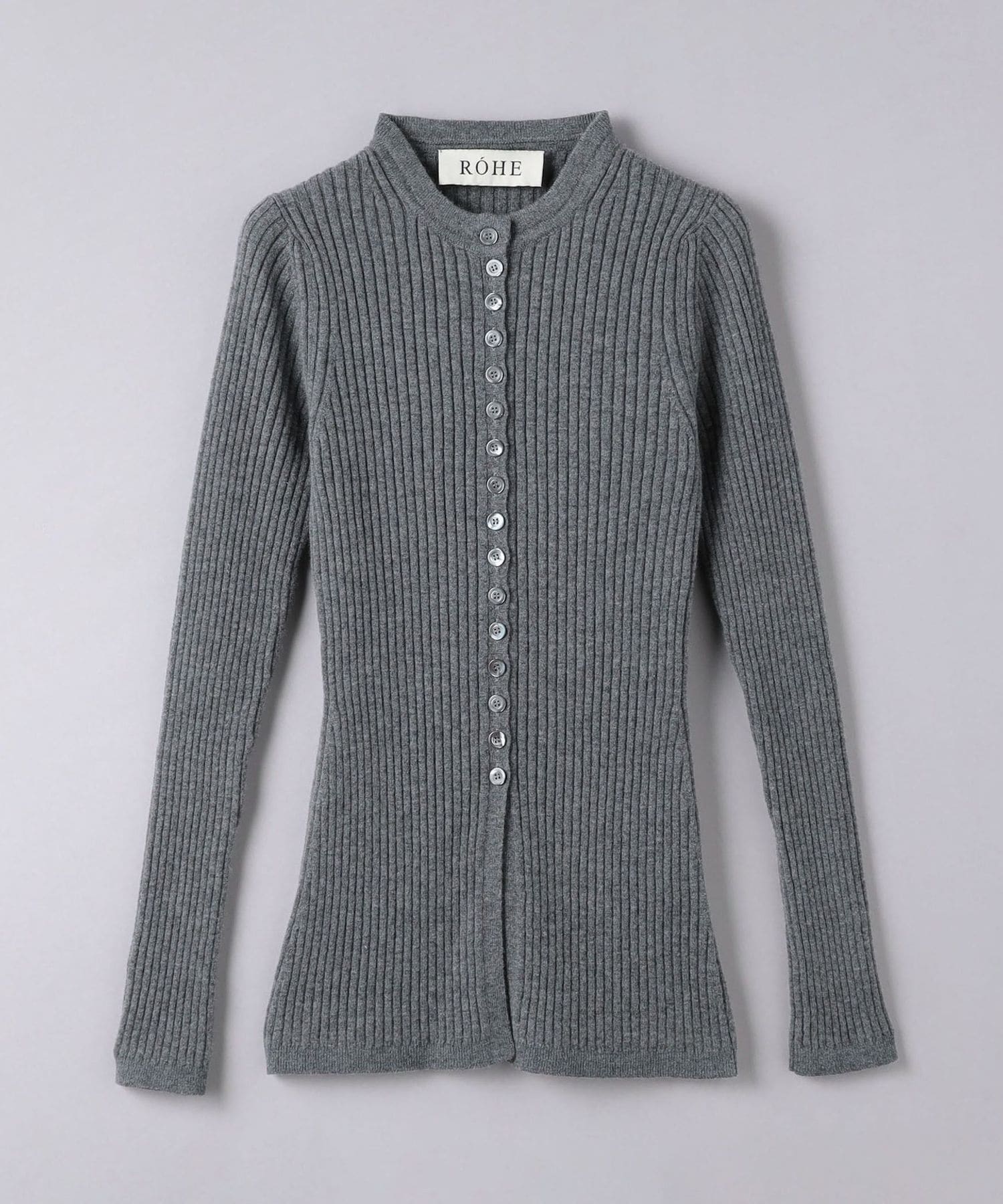 A. ROEGE HOVE ローエホエーベ　リブカーディガン ROHE＞リブ タイト カーディガン