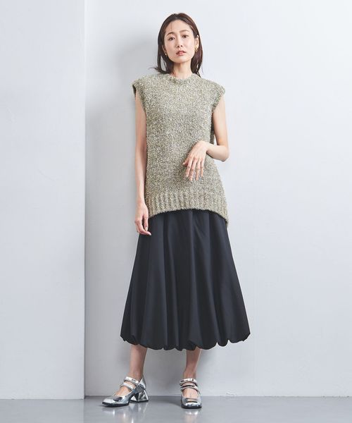 別注CINOHラメニットスカートunited LOVE project 2024 別注】＜CINOH＞ラメ ニットベスト GOLD―united LOVE project 2024