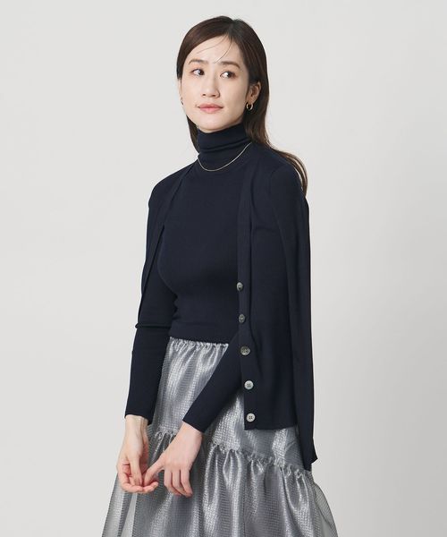 UNITED ARROWS/シルクリブ Vネック カーディガン/カーディガン / ボレロ