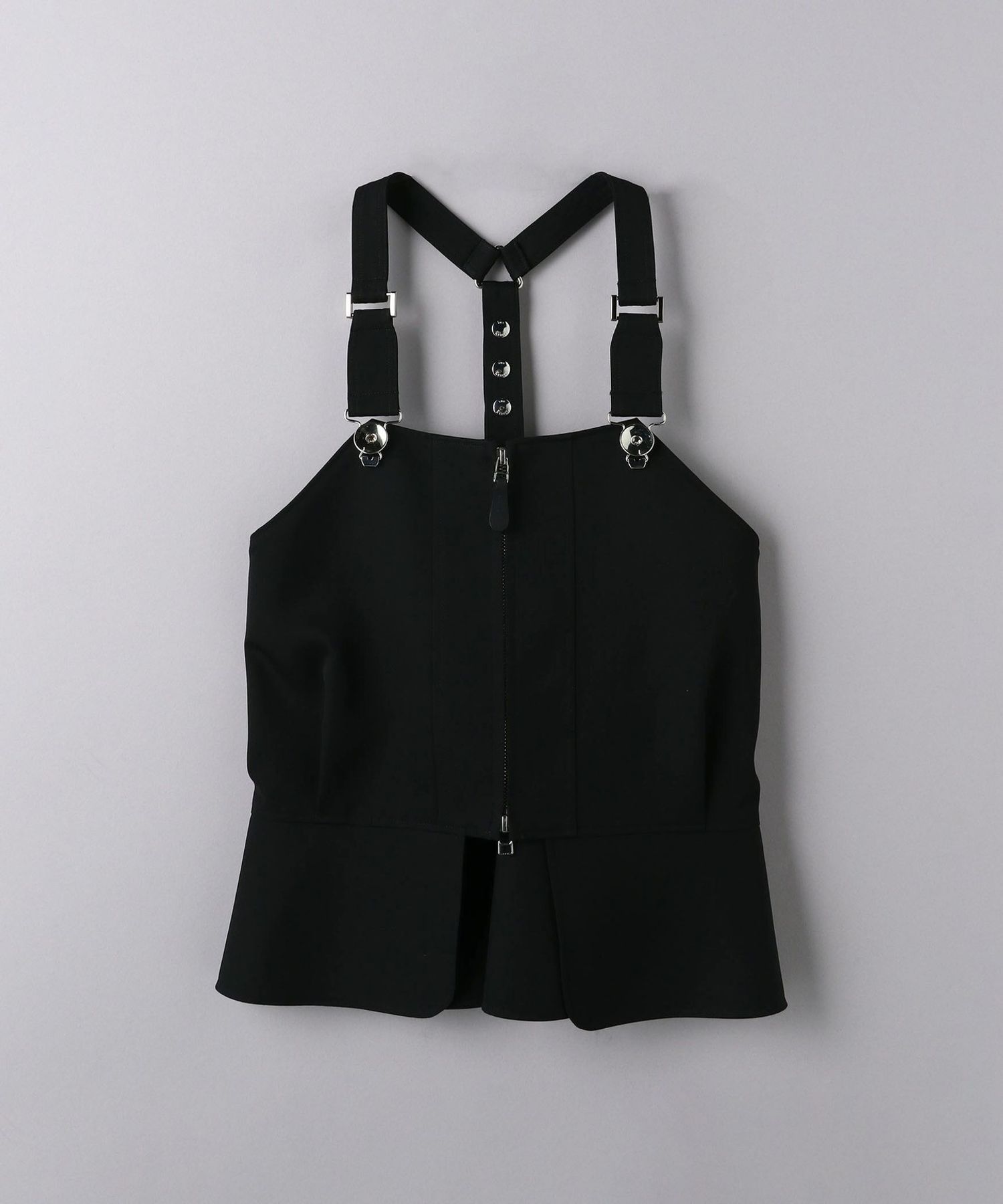 THE RERACS ユナイテッドアローズ別注　エプロンワンピース　ダークグレー THE RERACS ユナイテッドアローズ別注 エプロンワンピース