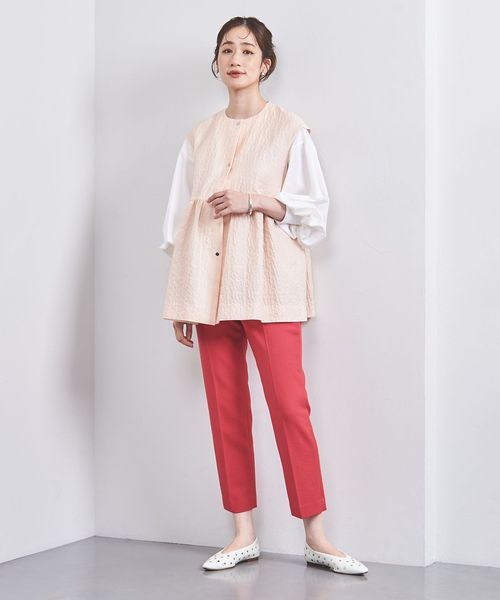 美品 ユナイテッドアローズ エアリージャガードベスト ピンク UNITED ARROWS LTD. OUTLET｜エアリージャカード ベスト