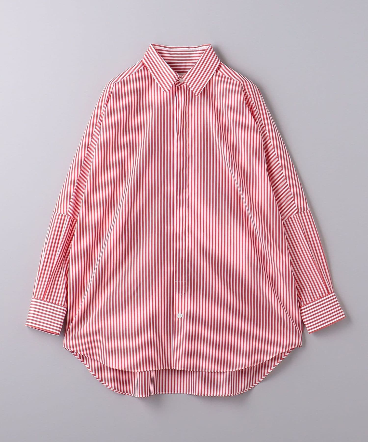 UNION LAUNCH＞ドルマンスリーブ ストライプ シャツ PINK
