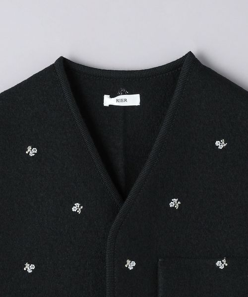 RIER walkerベスト Rier Felted Walker Top - Black | Garmentory