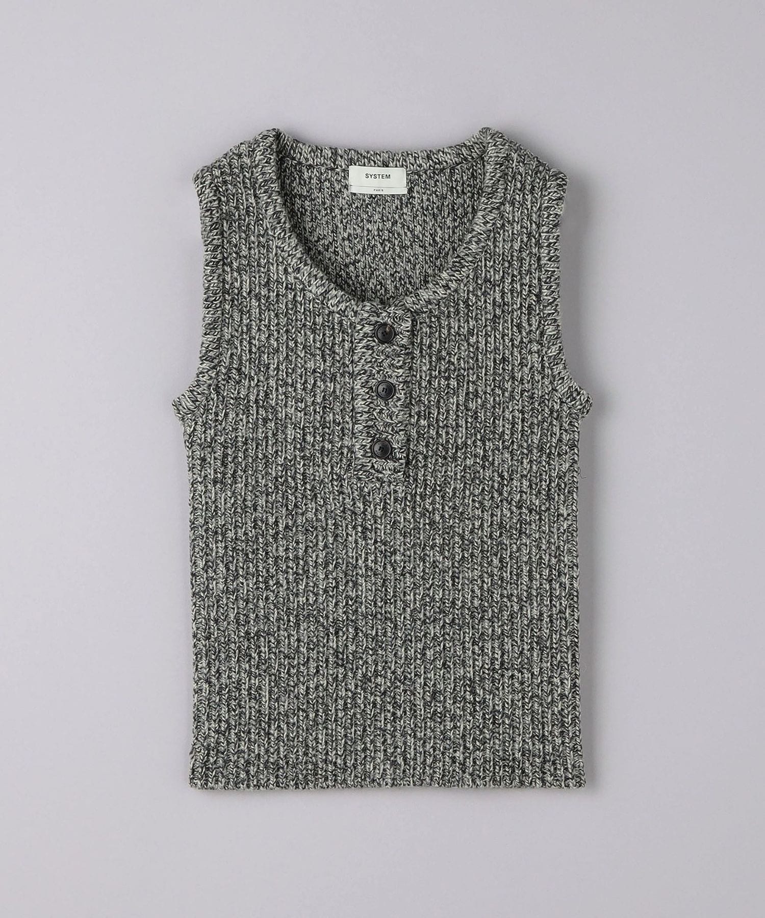 新品 UNITED ARROWS C/P フリンジ ノースリーブ ニット シアー