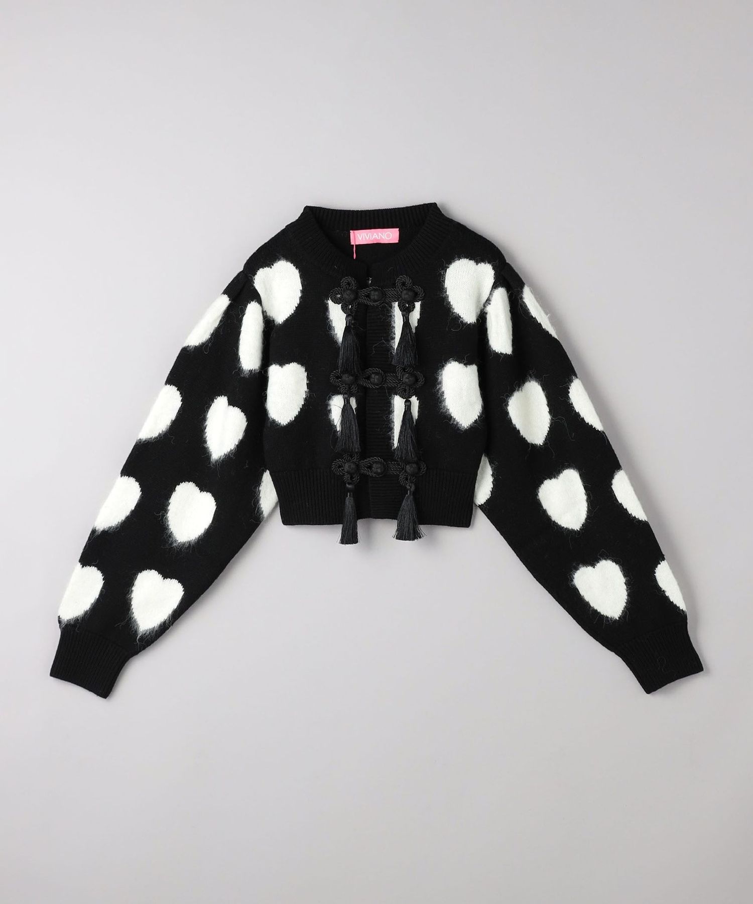 VIVIANO＞ハート ニット カーディガン