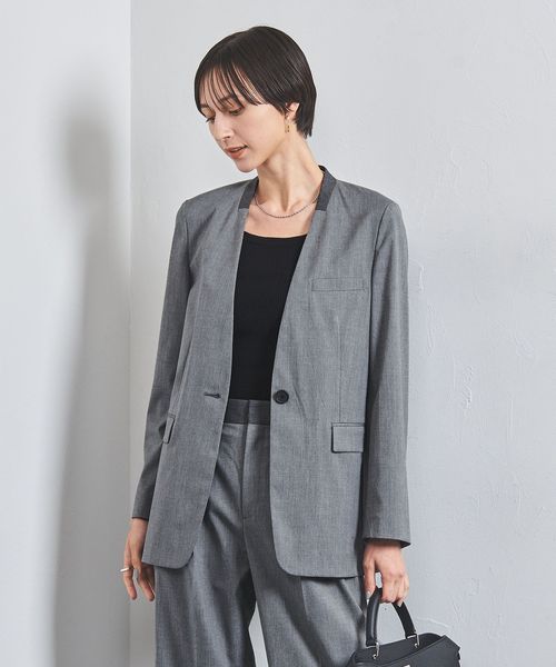 美品ユナイテッドアローズRIOPELE ノーカラー ジャケット&ストレートパンツ 1500024F1498_m1_a038.jpg