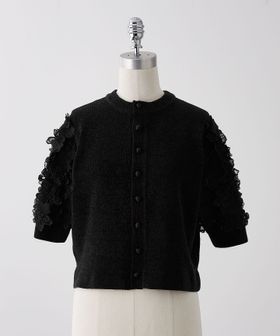 UNITED ARROWS/3Dフラワースリーブ ニット カーディガン/カーディガン / ボレロ