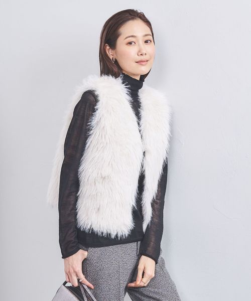 UNITED ARROWS/フェイクファー ショートベスト/その他コート / ブルゾン