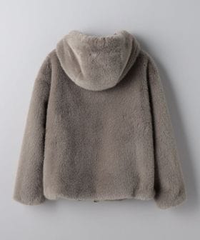 HERNO＞フェイクファー フード ブルゾン