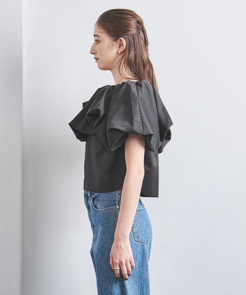 【新品タグ付き】UNITED ARROWS 　異素材ドッキングバルーントップス 楽天市場】異素材 ドッキング バルーン袖 ニット トップス